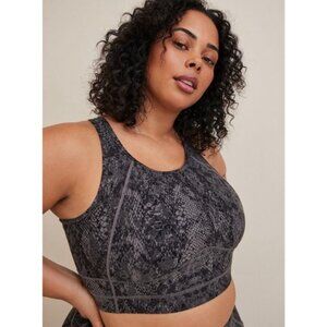 Women's Torrid snakeskin print Sports Bra, Size 0, Grey Large